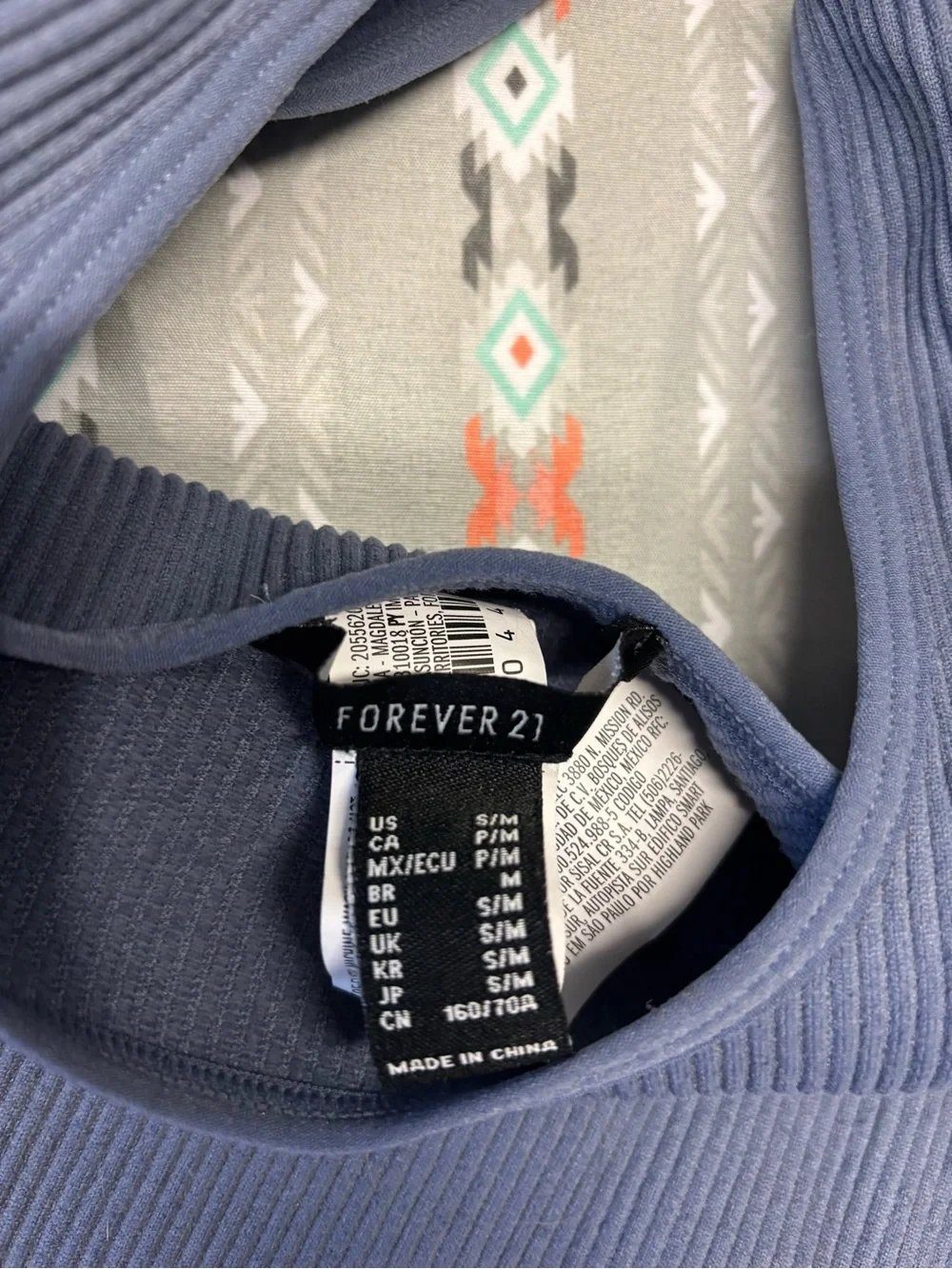 🍄Forever 21 Ribbed Blue Jumper - Picture 2 of 2
